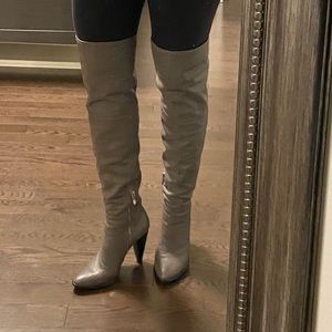 Leather over the knee boots